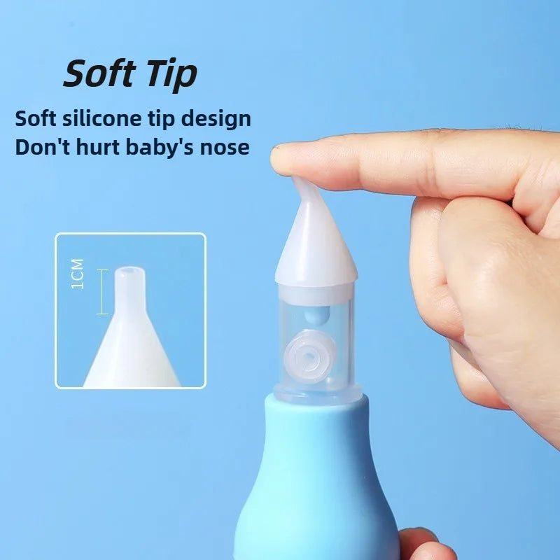 Aspirateur Nasal en Silicone pour bébé, pompe d'aspiration, nettoyeur de nez pour enfants, dispositif de nettoyage du nez apaisant, outils de nettoyage Nasal