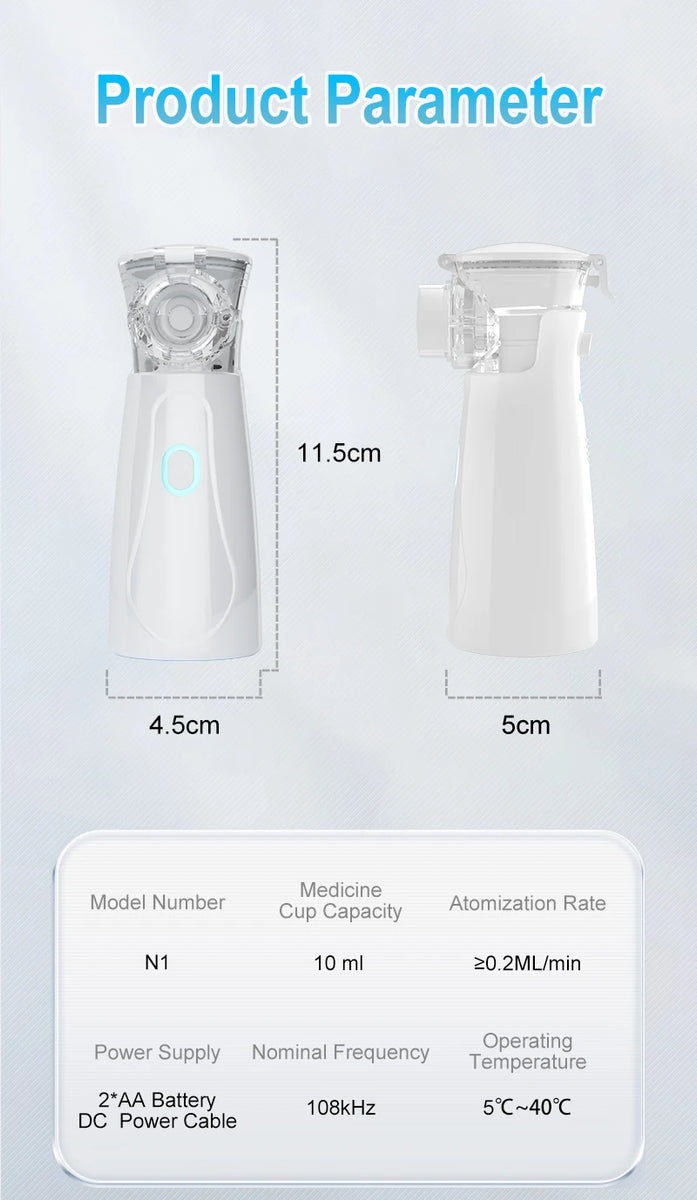 Nébuliseur médical Portable, inhalateur pour adultes et enfants, Mini humidificateur Nasal à vapeur silencieux, outils d'inhalateur, nébuliseur pour asthme