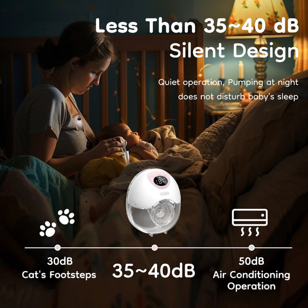 MAMIJOY tire-lait électrique portable 4 Modes 36 niveaux d'aspiration tire-lait mains libres collecteur de lait avec bride 19/24mm EB50