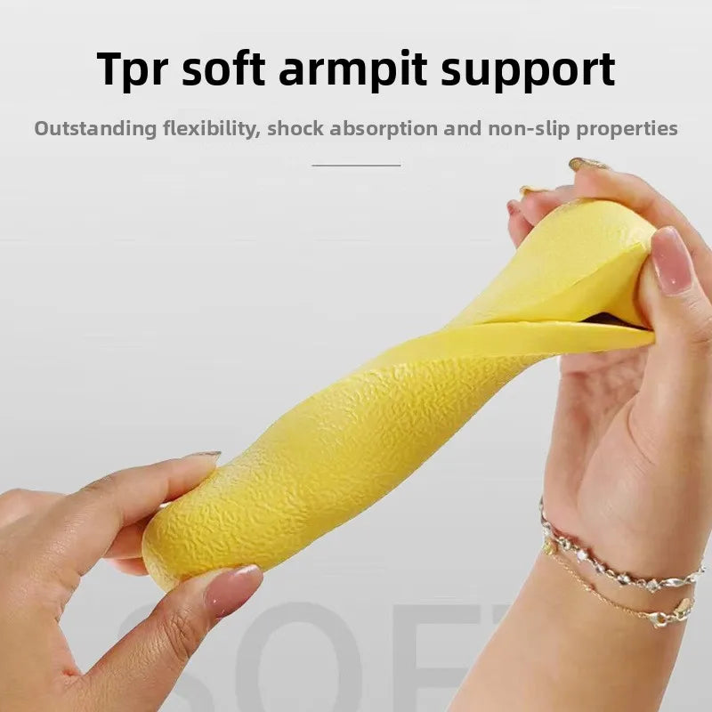 ‌ Béquilles sous les bras en alliage d'aluminium avec Absorption des chocs, double cannes antidérapantes, tube en acier épais réglable pour une mobilité Stable ‌