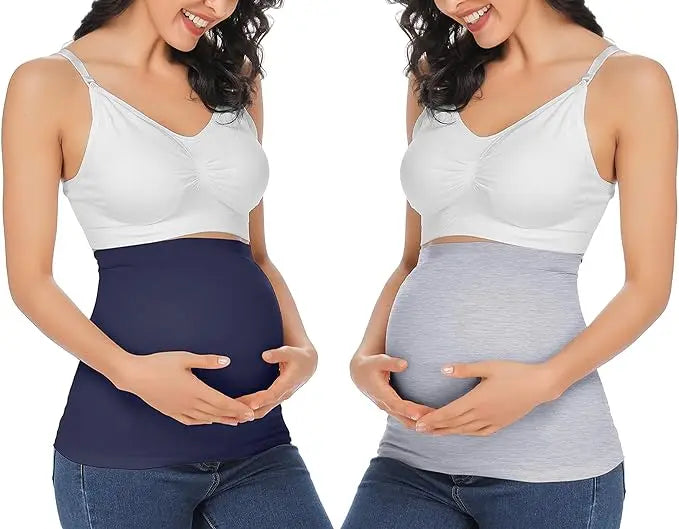 4 paquets de bandes abdominales pour la grossesse, les pantalons de maternité et les jeans pour tous les trimestres et y compris les soins prénatals post-gravité