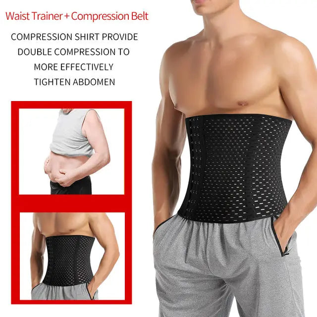 Taille formateur Shapers Corset pour hommes réducteur d'abdomen minceur ceinture Shapewear haute Compression modélisation sangle entraînement ceinture Faja