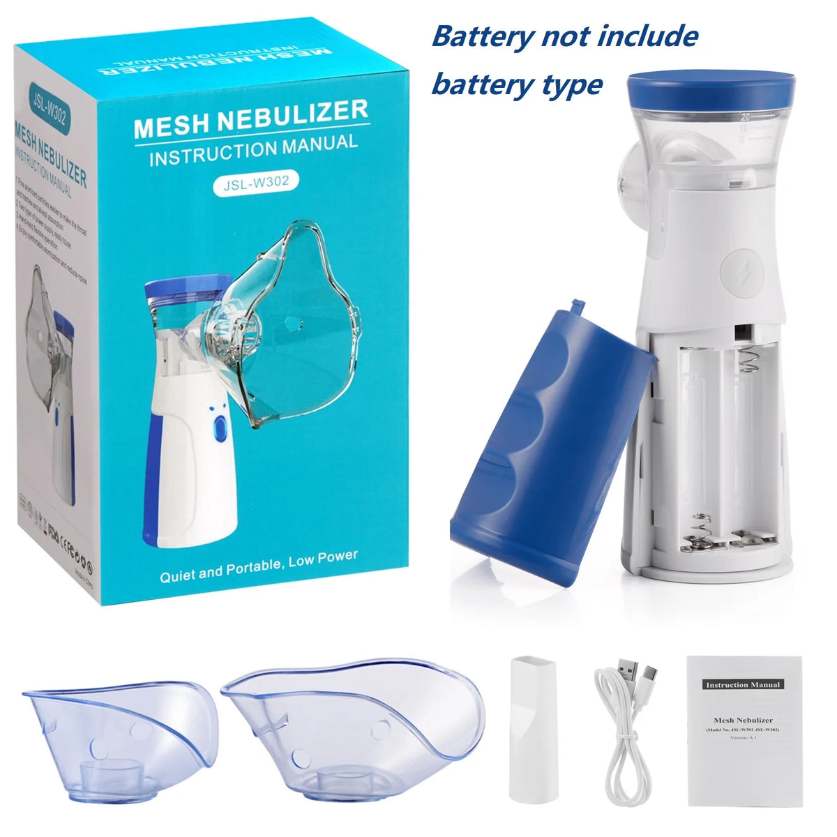 Nébuliseur médical silencieux en maille pour l'extérieur, inhalateur d'asthme portatif, atomiseur, soins de santé pour enfants, Mini nébuliseur Portable, humidificateur