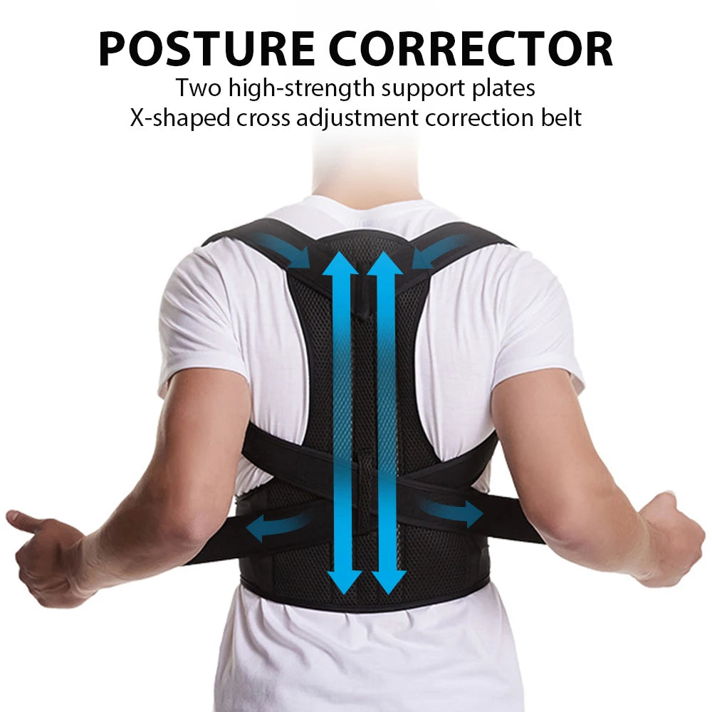 Attelle dorsale réglable pour hommes et femmes, ceinture de soutien lombaire dorsal, soutien de posture initié pour améliorer la scoliose
