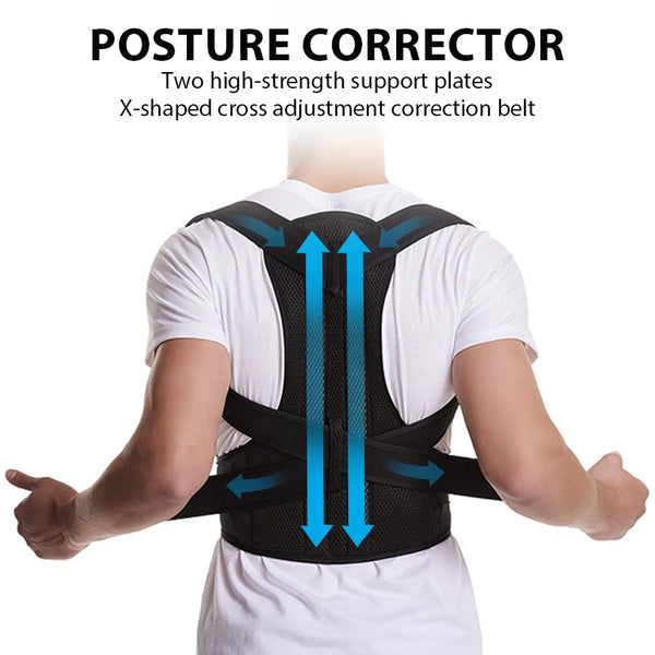 Attelle dorsale réglable pour hommes et femmes, ceinture de soutien lombaire dorsal, soutien de posture initié pour améliorer la scoliose