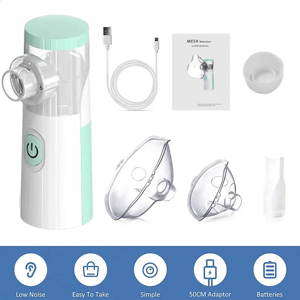 Nébuliseur portable à mailles silencieuses, humidificateur médical, déterminer l'inhalateur d'asthme, atomiseur, oxymètre de soins de santé pour enfants, mini