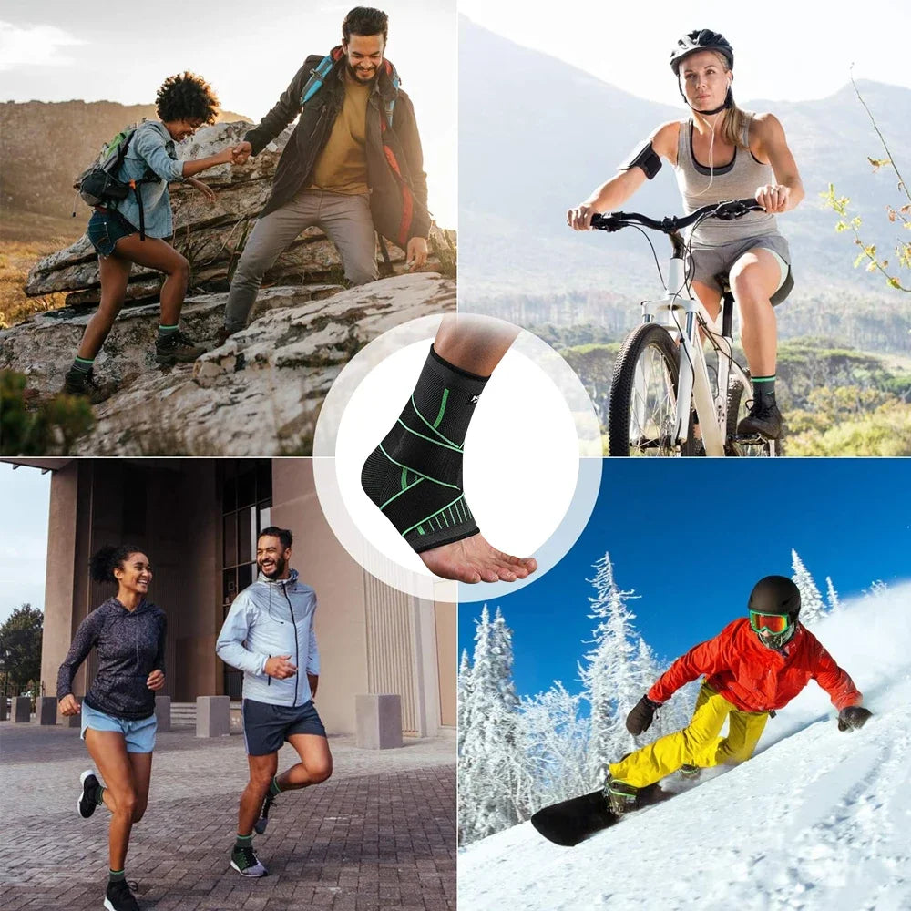 Manchon de Compression pour attelle de cheville, sangle de soutien de cheville réglable pour entorse, fasciite plantaire, récupération des blessures, course à pied, 1 pièces