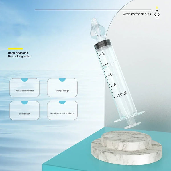 2 pièces 10ML aspirateur Nasal nettoyant seringue bébé nez lavage pour enfants bébé nez nettoyant rhinite laveuse nasale aiguille Tube