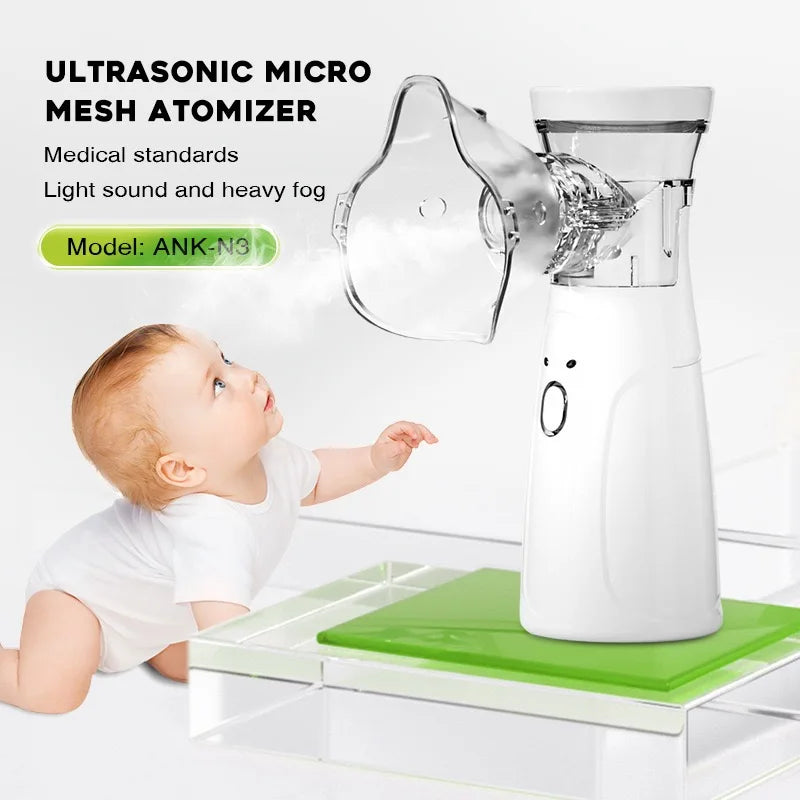 Nébuliseur médical silencieux en maille pour l'extérieur, inhalateur d'asthme portatif, atomiseur, soins de santé pour enfants, Mini nébuliseur Portable, humidificateur