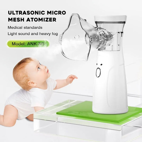 Nébuliseur médical silencieux en maille pour l'extérieur, inhalateur d'asthme portatif, atomiseur, soins de santé pour enfants, Mini nébuliseur Portable, humidificateur