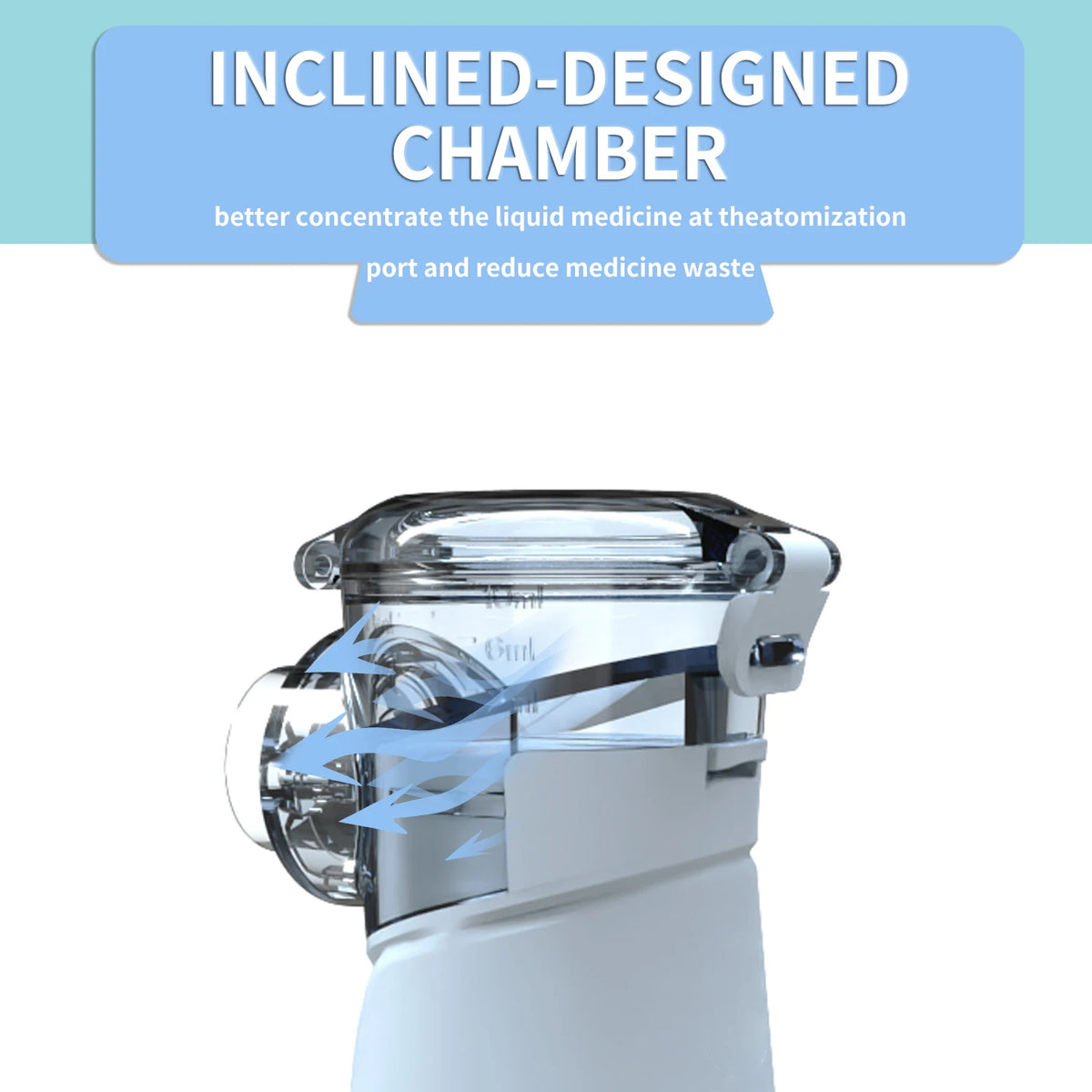 AiQUE nébuliseur médical en maille Rechargeable inhalateur portable dispositif de vapeur Mobile atomiseur portatif silencieux vapeur adulte enfant