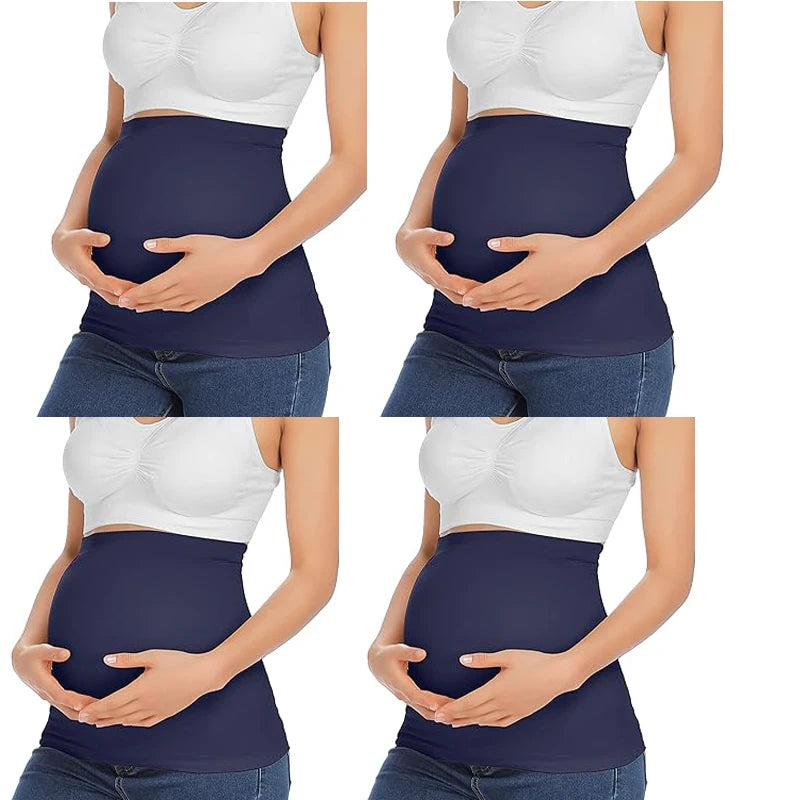 4 paquets de bandes abdominales pour la grossesse, les pantalons de maternité et les jeans pour tous les trimestres et y compris les soins prénatals post-gravité