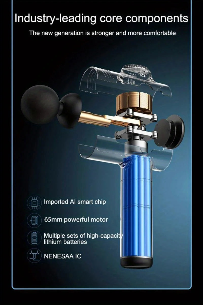 Pistolet de Massage musculaire professionnel à 99 vitesses, masseur pour le cou et le dos, Instrument de Massage, équipement de Fitness, livraison directe