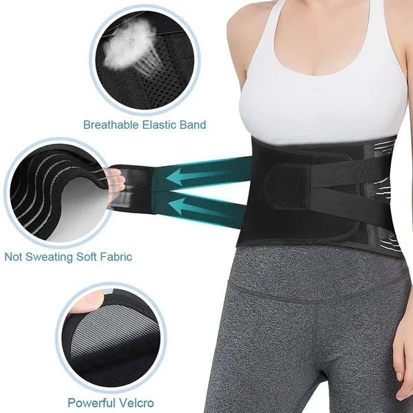 Ceinture de soutien lombaire réglable, Corset orthopédique à Double traction pour le dos, décompression de la colonne vertébrale, soulagement des douleurs dorsales, serrer l'abdomen