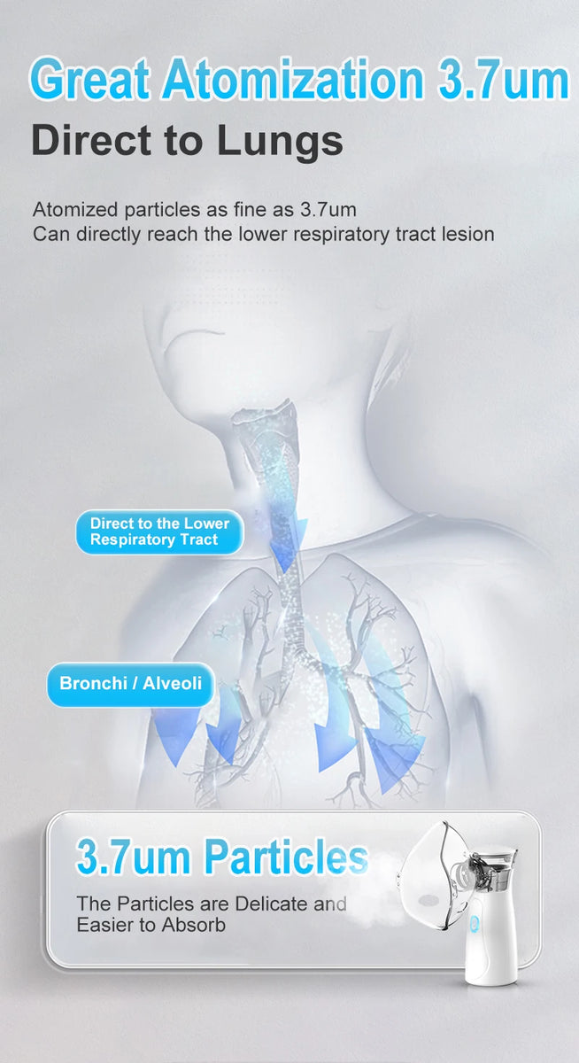 Nébuliseur médical Portable, inhalateur pour adultes et enfants, Mini humidificateur Nasal à vapeur silencieux, outils d'inhalateur, nébuliseur pour asthme