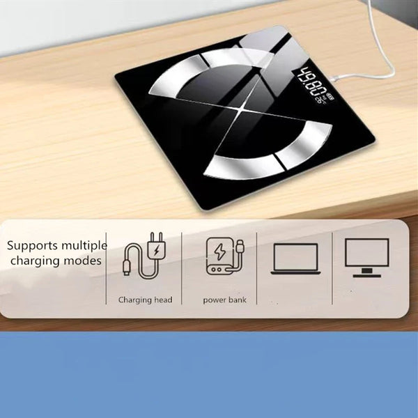 Dispositif de pesage de perte de poids USB, affichage LED, balance de poids corporelle intelligente, balance électronique de précision de charge pour le bureau et la maison pour adultes