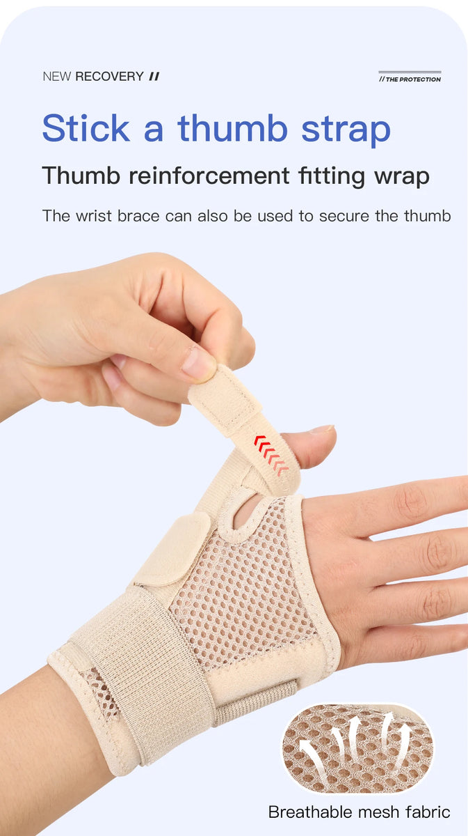 Attelle de soutien de pouce de poignet, attelle Flexible pour tendinite, arthrite, protection de pouce respirante, convient à la main droite et gauche