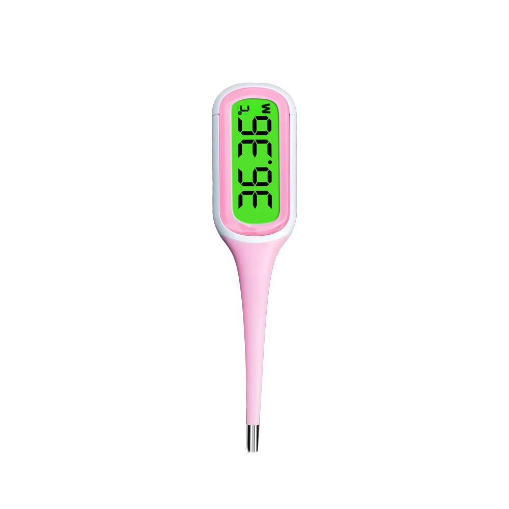 AiQUE Thermomètre 8 secondes rapide numérique fièvre mesure 3 couleurs rétro-éclairé qualité médicale LCD 4 chiffres 0.1 ℃   Précision bébé enfant