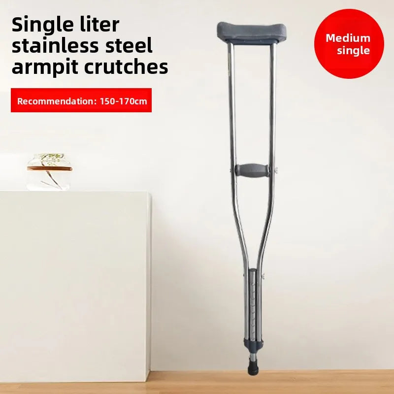 ‌ Béquilles sous les bras en alliage d'aluminium avec Absorption des chocs, double cannes antidérapantes, tube en acier épais réglable pour une mobilité Stable ‌