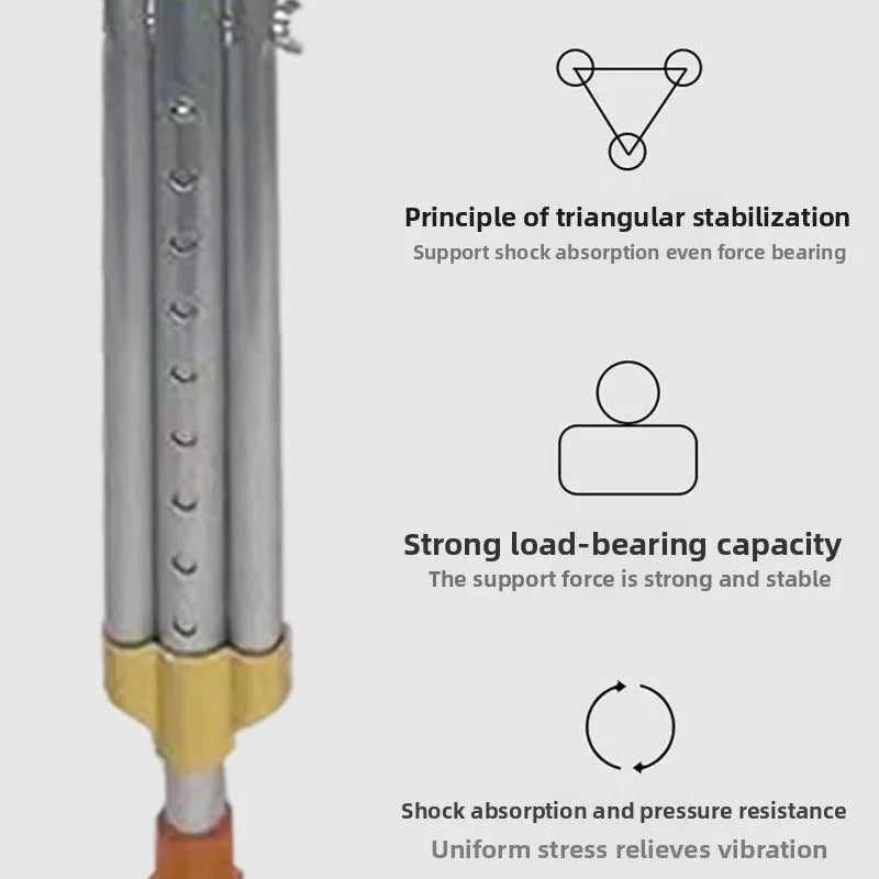 ‌ Béquilles sous les bras en alliage d'aluminium avec Absorption des chocs, double cannes antidérapantes, tube en acier épais réglable pour une mobilité Stable ‌