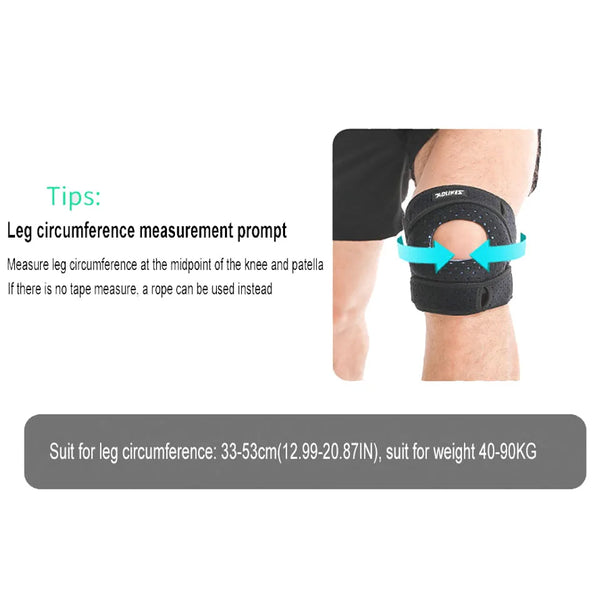 AOLIKES-Genouillère rotule pour femmes et hommes, manchon de compression, soutien du genou, arthly oto dehors, genouillères, 1 pièce
