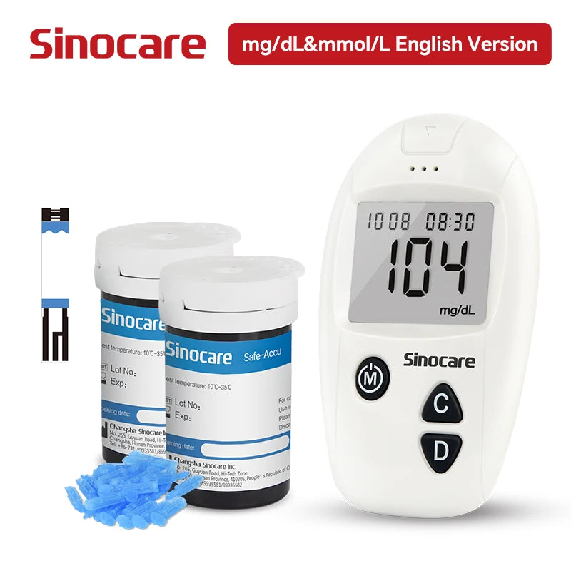Sinocare Lecteur de Glycémie Safe-Accu