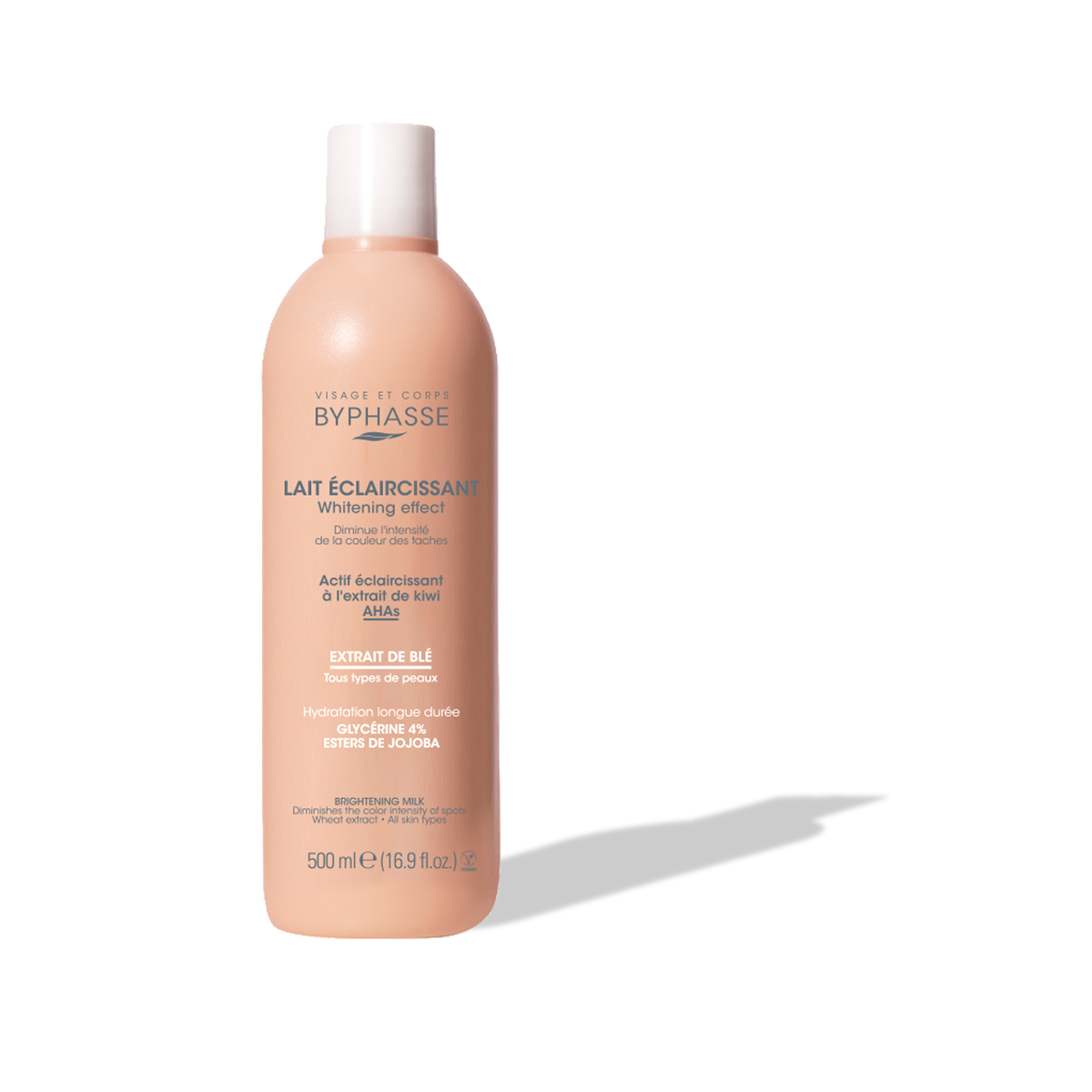 BYPHASSE LAIT CORPOREL ÉCLAIRCISSANTE WHITENING EFFECT 500ML À L'EXTRAIT DE BLÉ