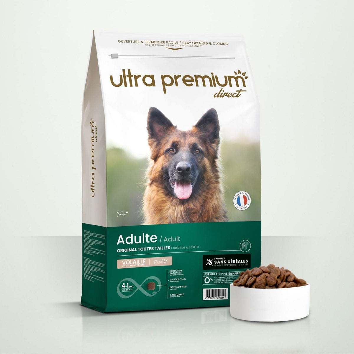 Ultra Premium Direct – Croquettes Chien Adulte – Volaille (Sans Céréales)