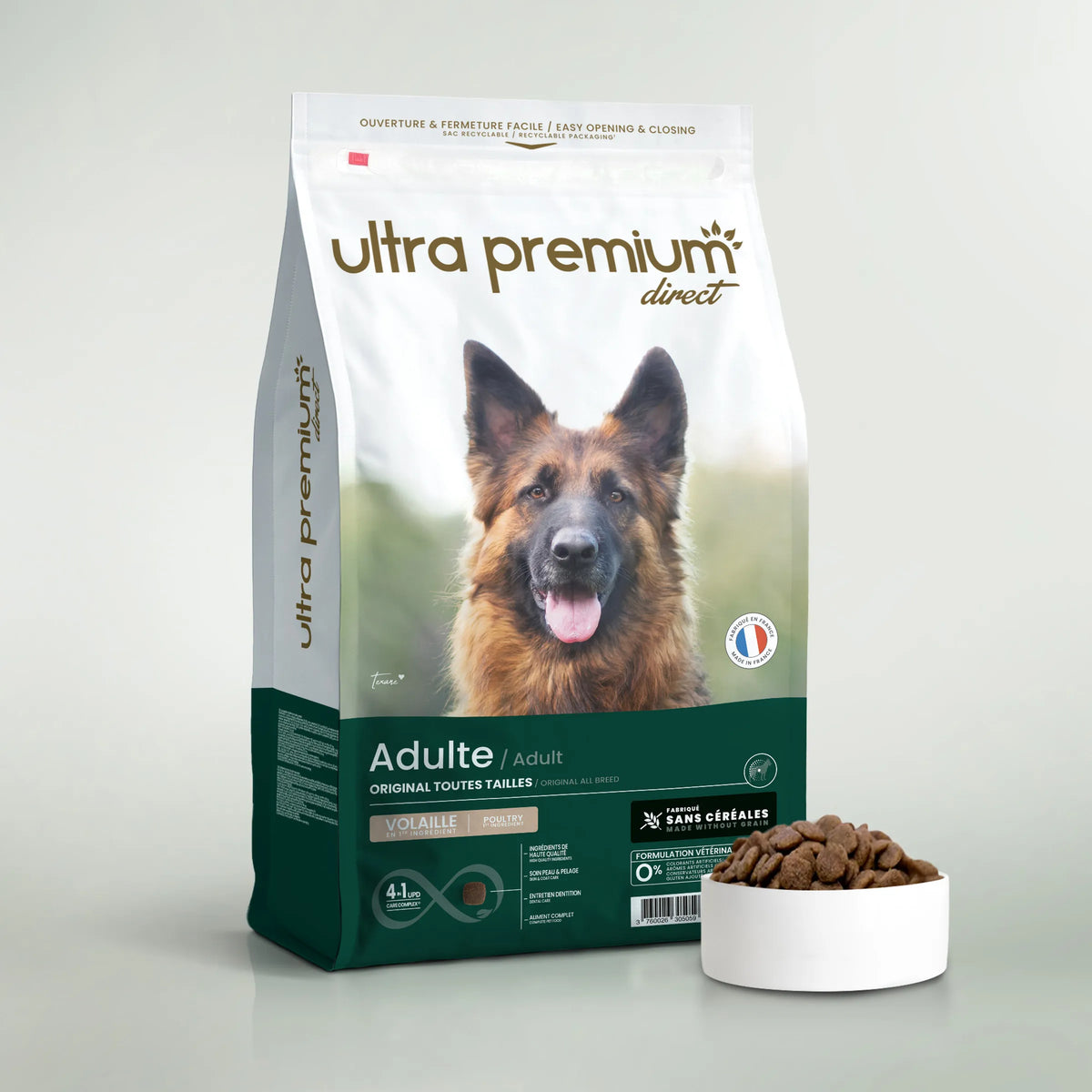 Ultra Premium Croquettes Sans Céréales 12kg - Original - Chien Adulte Toutes Tailles